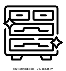Clean wardrobe icon outline vector. Mop organize. Dark bath unclean