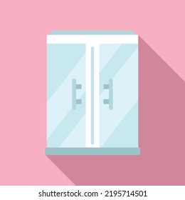 Clean wash cabin icon flat vector. Bath room. Interior faucet