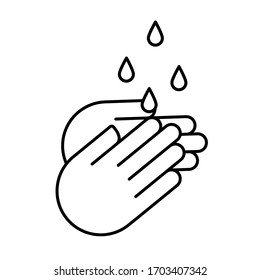 clean wash hands icon symbol isolated vector illustration