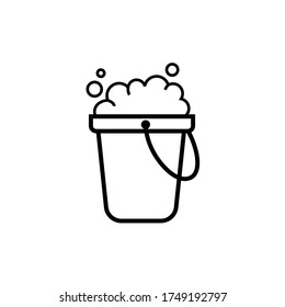 clean wash soap icon vector,  sign