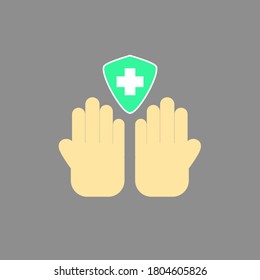 Clean washed hands. Maintain healthy hands concept. Clean hands vector illustration
