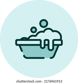 Limpie el lavado, la ilustración, el vector sobre un fondo blanco.