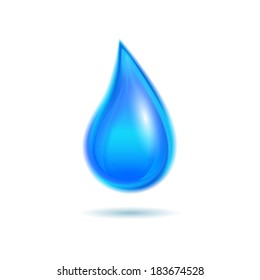 Clean water background with place for text. Vector illustration.