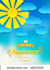 Clean water background with place for text. Vector illustration.