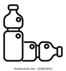 Clean water bottle icon outline vector. Environment disaster. Eco planet
