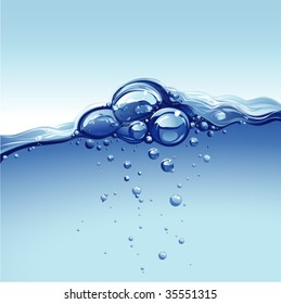 clean water with bubbles