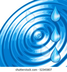 Agua limpia y burbujas de agua en azul. eps10.