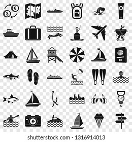 Clean water creation icons set. Simple style of 36 clean water vector icons for web for any design