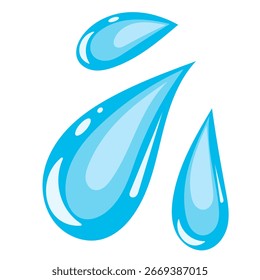 Clean Water Drop Vector Design. Water Drops Illustration