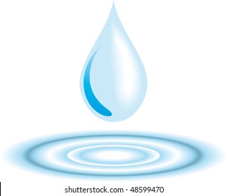 Gotas de agua limpia.
