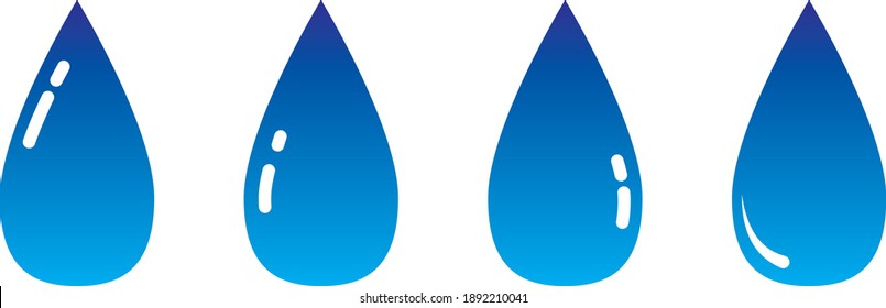 Clean water drops icon vector in EPS10 format, perfect for eco, liquid, and nature-themed designs