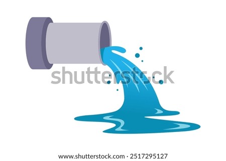 clean water flows from the pipe. flowing water