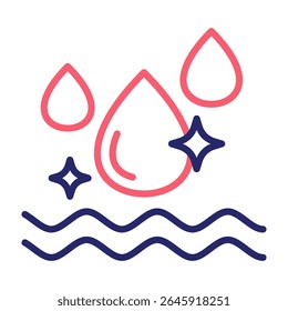 Ilustração do vetor de cor do ícone de água limpa