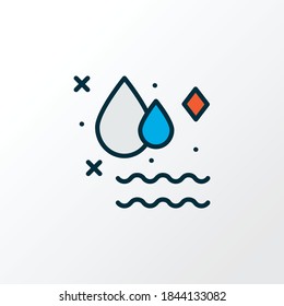 Clean water icon colored line symbol. Premium quality isolated drop element in trendy style.
