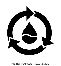 Clean Water Icon Element For Design