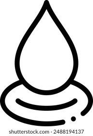 clean water icon. Thin Linear Style Design Isolated On White Background