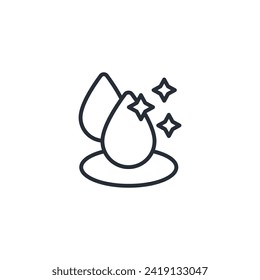 clean water icon. vector.Editable stroke.linear style sign for use web design,logo.Symbol illustration.