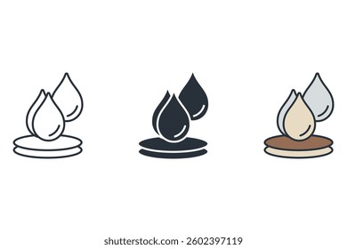 clean water icons isolated on White Background. Flat style design