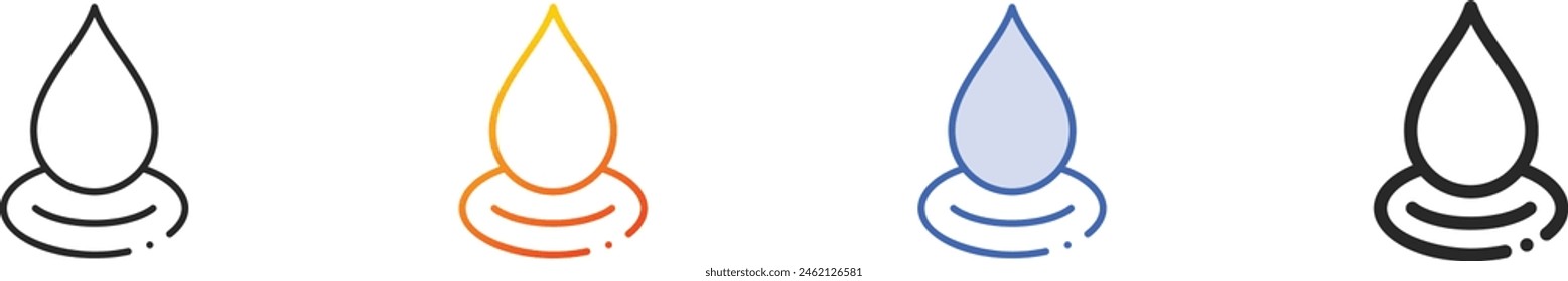 clean water icon.Thin Linear, Gradient, Blue Stroke and bold Style Design Isolated On White Background