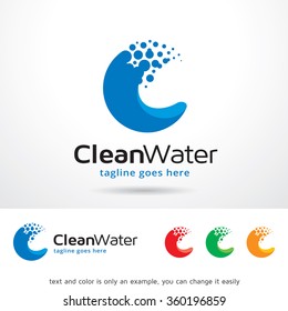 Clean Water Letter C Logo Template Design Vector 