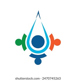 Plantilla de diseño de logotipo de agua limpia