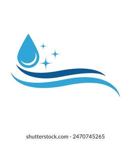 Clean water logo design template