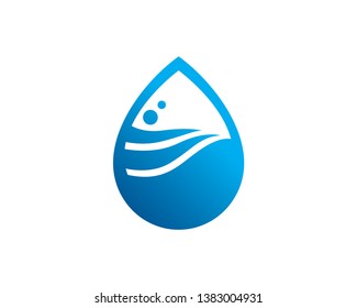Clean Water Logo Template, Icon, Symbol