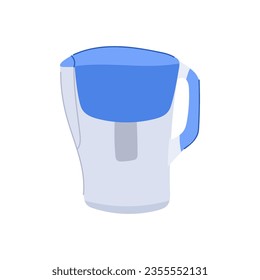 clean water pitcher cartoon. nature table, cold clear, transparent liquid clean water pitcher sign. isolated symbol vector illustration