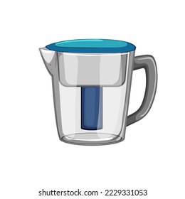 clean water pitcher cartoon. clean water pitcher sign. isolated symbol vector illustration