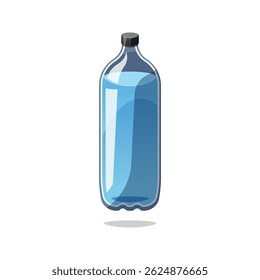 Clean water plastic bottle vector isolated on white background.