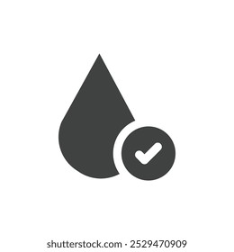 Clean water quality icon simple vector symbol