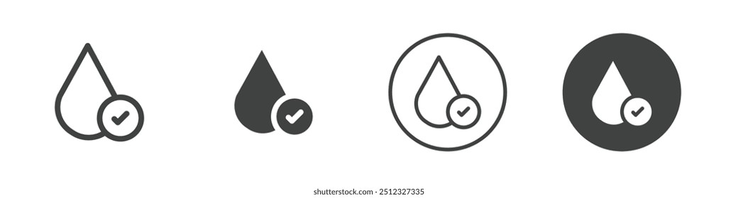 Clean water quality icon Vector logo outline