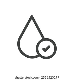 Clean water quality icon Vector logo outline