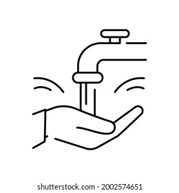 Clean water and sanitation color icon. Corporate social responsibility. Sustainable Development Goals. Pictogram for ad, web. UI UX design element Editable stroke