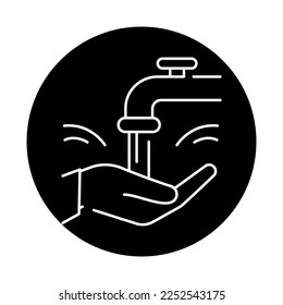 Clean water and sanitation color icon. Corporate social responsibility. Sustainable Development Goals. Pictogram for ad, web. UI UX design element Editable stroke