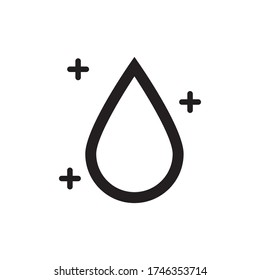 clean water simple line icon design