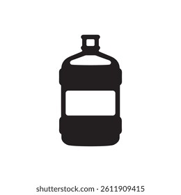 Clean water storage gallon container silhouette vector illustration