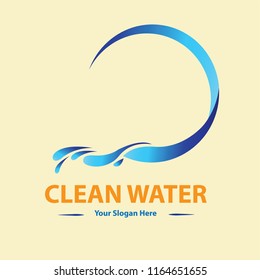 Clean Water template simple logo Design