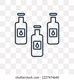 Clean Water vector outline icon isolated on transparent background, high quality linear Clean Water transparency concept can be used web and mobile