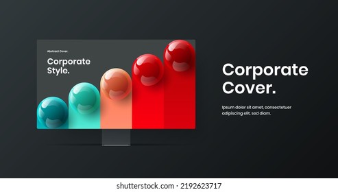Clean web banner design vector illustration. Original computer display mockup landing page layout.