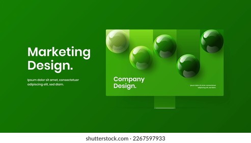 Clean web banner design vector concept. Creative monitor mockup landing page illustration.