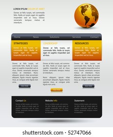 clean web design classic template for business presentation