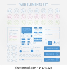 clean web elements set