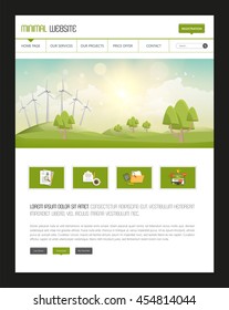 Clean Website Design with Ecological Theme

