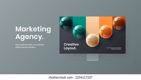 Clean website screen design vector concept. Isolated desktop mockup banner illustration.
