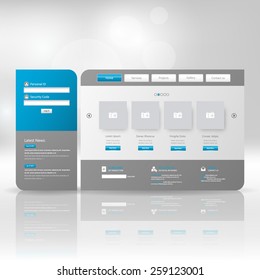 Clean Website template design in editable vector format