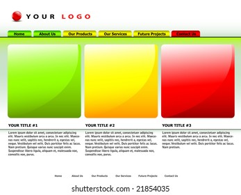 clean website vector design template