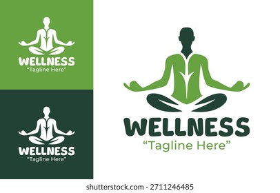A clean wellness emblem promoting harmony, natural living, and holistic lifestyle branding.