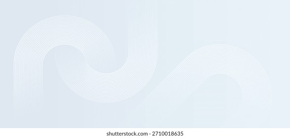 Plano de fundo branco abstrato limpo com padrões de linha curva suave. Design moderno mínimo adequado para banners, sites, apresentações, branding e layouts profissionais.
