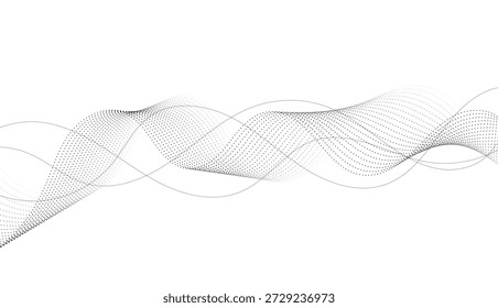 Clean white abstract background with smooth wave lines.